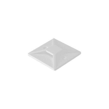 Cable Wholesale Cable Tie Adhesive Mounting Bases, White, 10 pack 30FT-19100